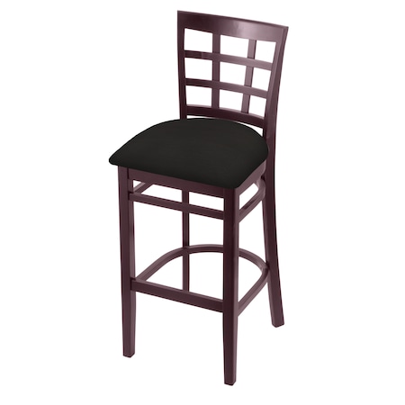Holland Bar Stool Co 30" Bar Stool, Dark Cherry Finish, Canter Espresso Seat 313030DC003